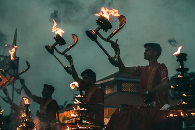 Ganga Aarti at Dashashwamedh Ghat (or Assi Ghat) 