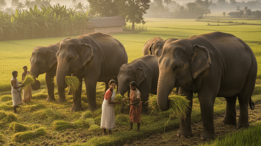This Village in Assam Grows Food for Elephants Too