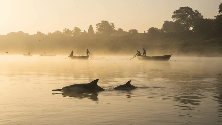 Along the Ganges at Vikramshila, Dolphin Becomes the Reason to Visit