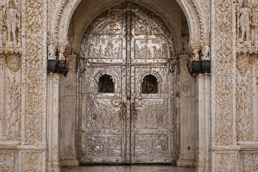 Silver Temple Door