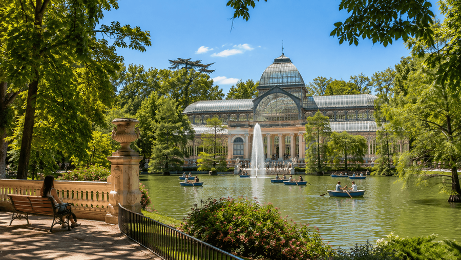 Relaxed Walk Through Retiro Park