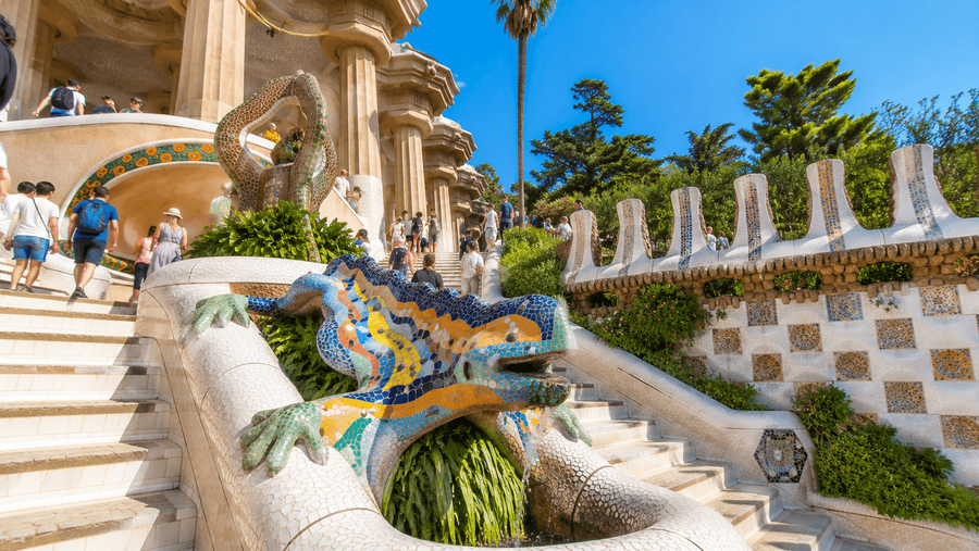 Colorful Mosaics and Gaudí Architecture