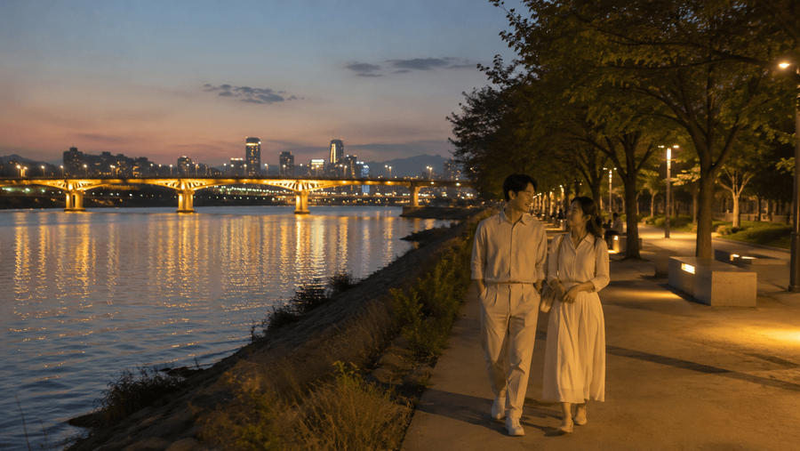Relaxed Evening Walk