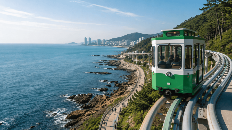 Ride the Blueline Park Coastal Train or Sky Capsule