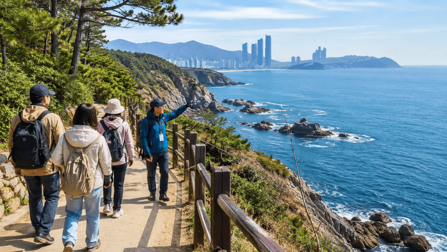 Guided Coastal Walk in Busan
