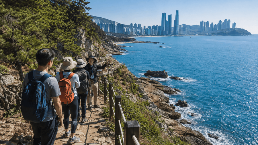 Guided Coastal Walk in Busan