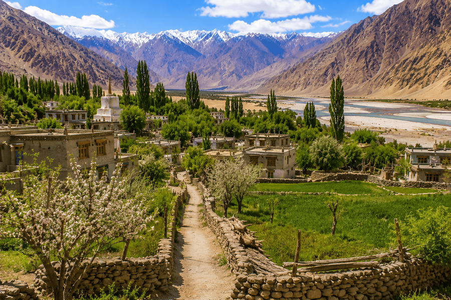 Traditional Village Life and Orchards