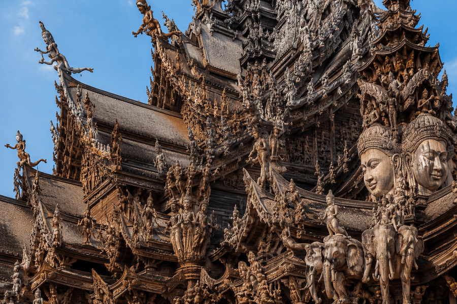 Hand-Carved Wooden Architecture