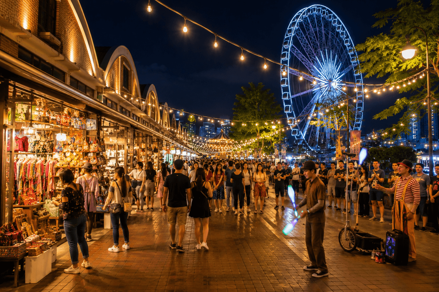 Boutique Shopping and Street Performances