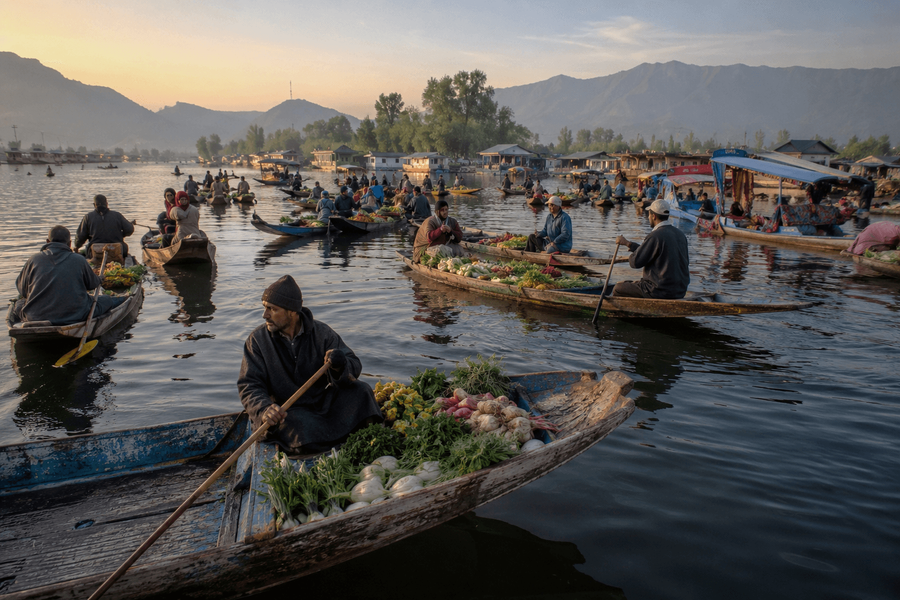 Floating Market Srinagar