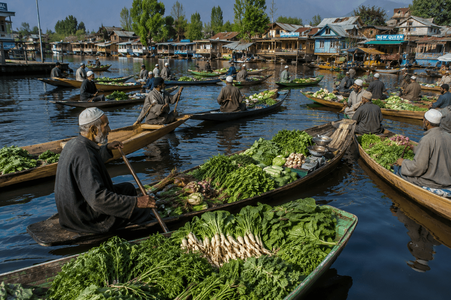 Floating Vegetable Market