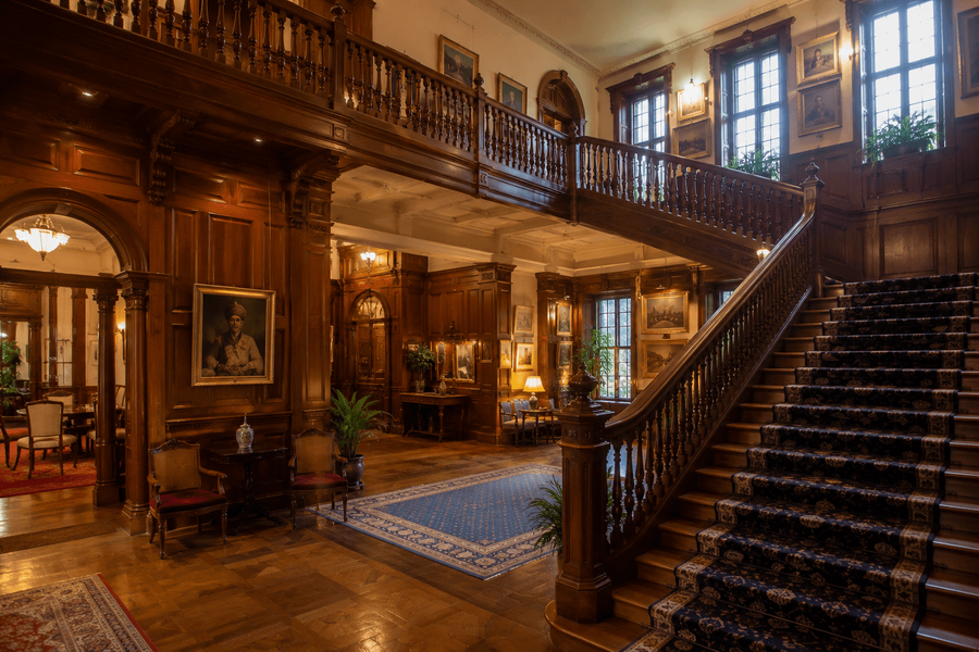 The heritage interiors and grand staircase