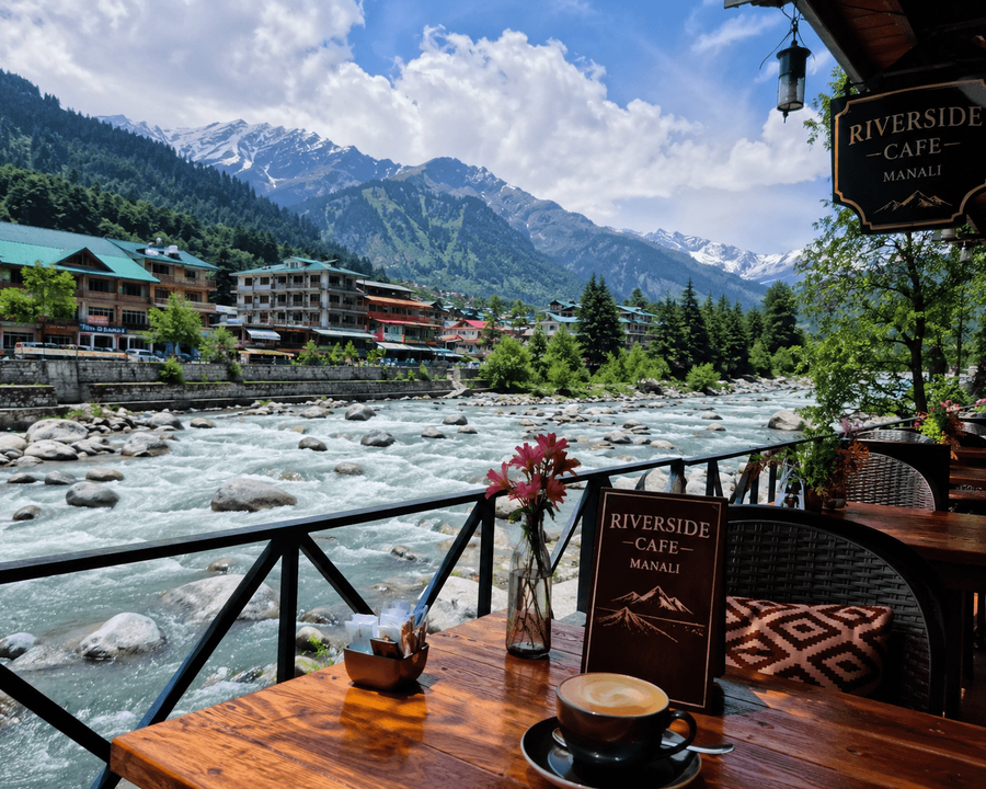 Riverside café views