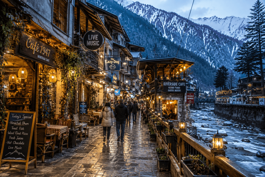 Cafe Hop on Old Manali Lane