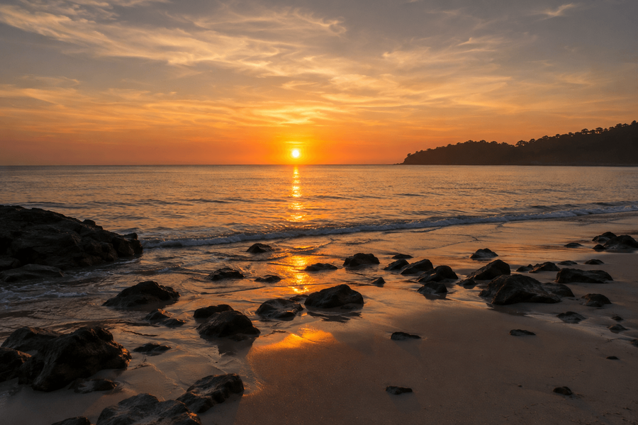 Sunrise views over the Bay of Bengal