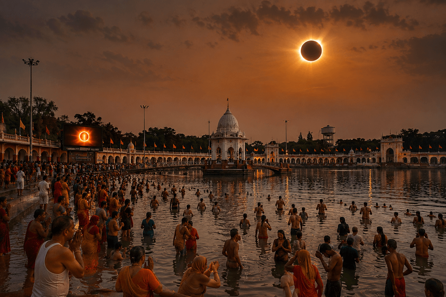 Solar Eclipse Bathing