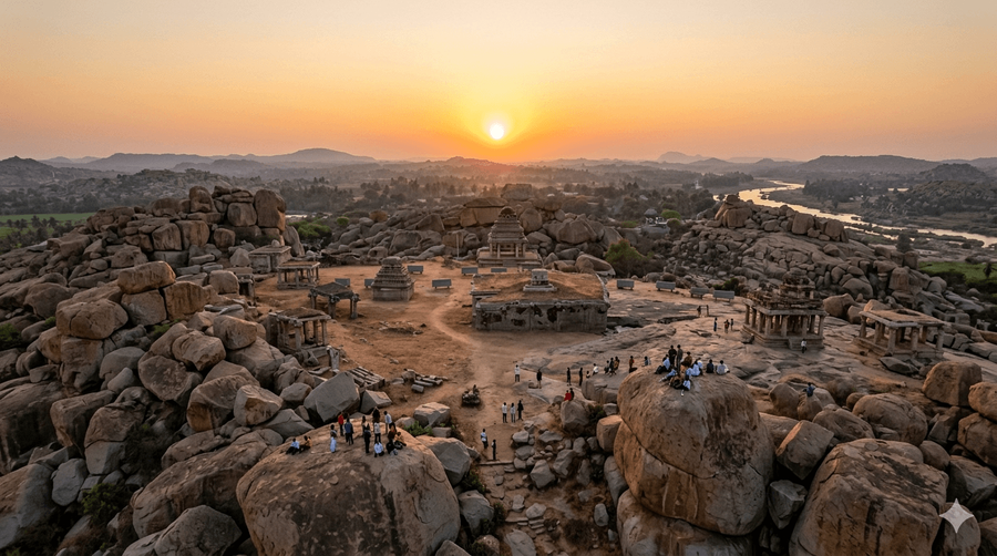 Sunset Boulder Panorama