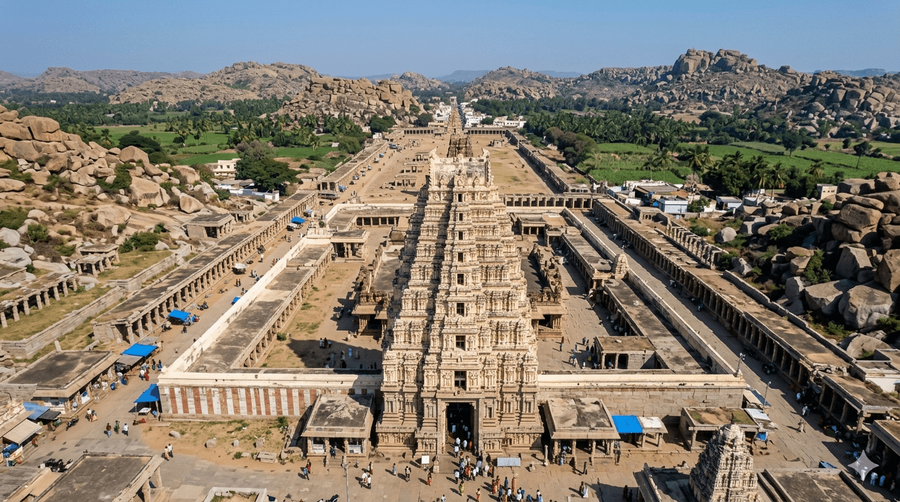 Virupaksha Temple Aerial View