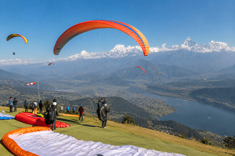 Paragliding takeoff point
