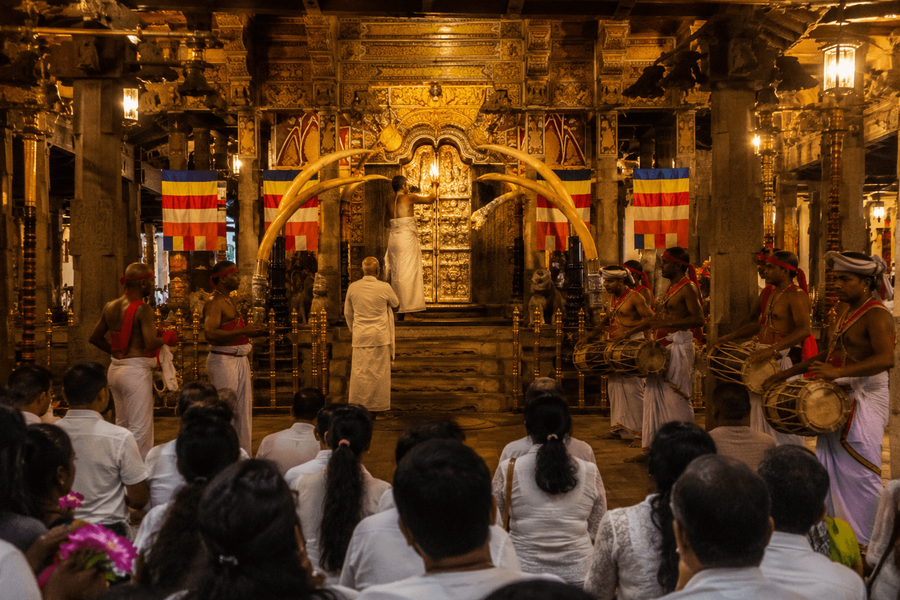 Evening pooja ceremony