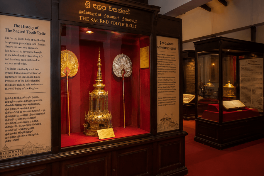 Temple museum displays