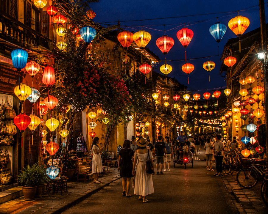 Lantern-lit streets