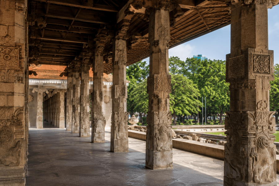 Stone pillars and Kandyan architecture