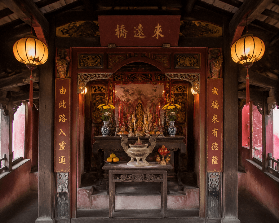 Small temple inside bridge