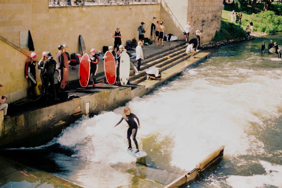 Watching River Surfers at the Eisbachwelle