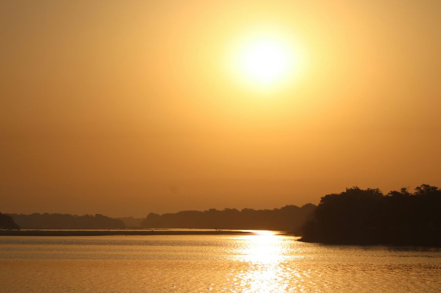Sunset over the Brahmaputra