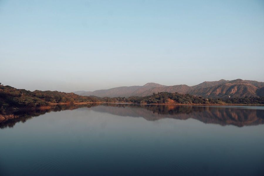 Seasonal lake reflections