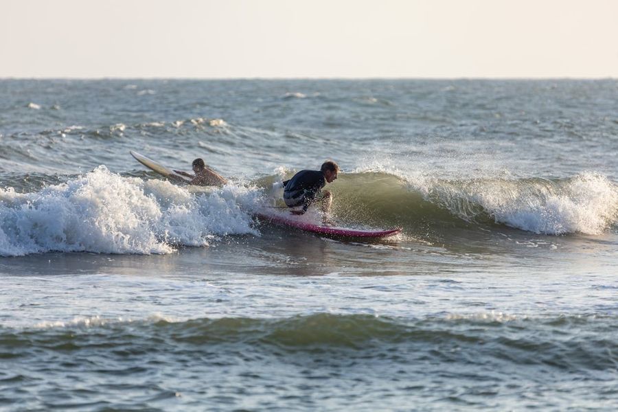 Surfing at Kudle Beach