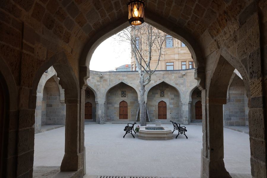 Central courtyard with Mughal-style arches