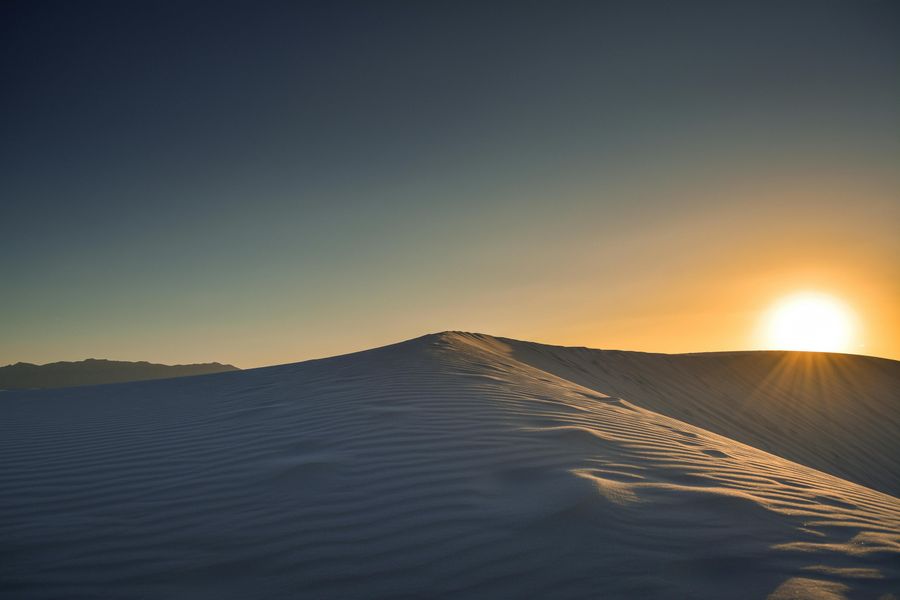 Sunset Over Salt Flats