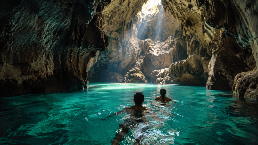 Inner cave swim