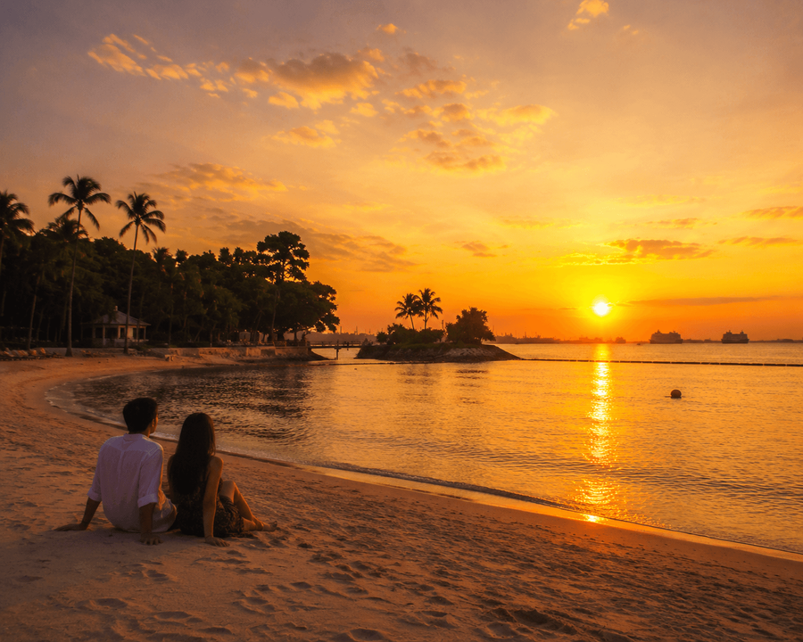 Sunset views over the water
