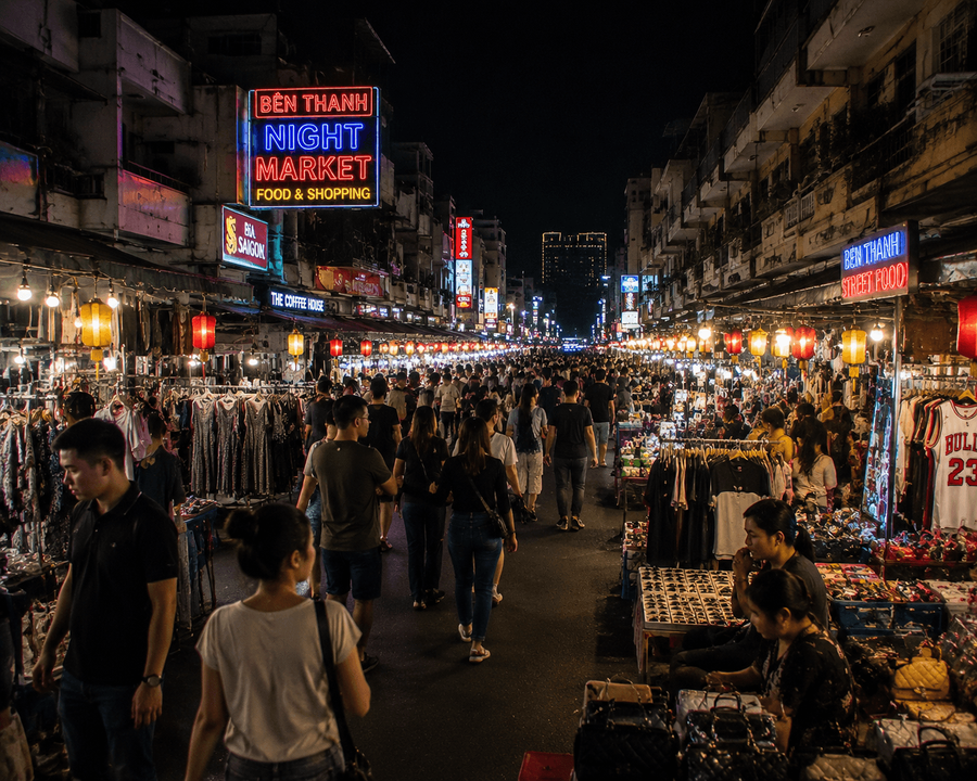 Night market outside