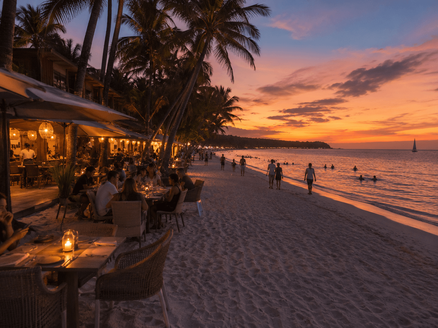 Beachfront dining
