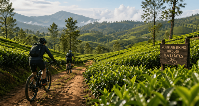 Mountain Biking through Tea Estates
