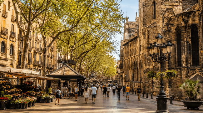 Enjoy a Relaxing La Rambla and Gothic Quarter Walk