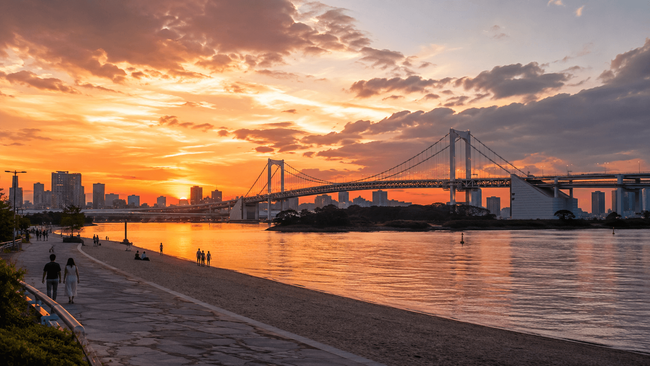Evening Stroll at Odaiba and Tokyo Bay