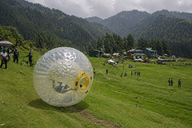 Zorbing on the Meadow