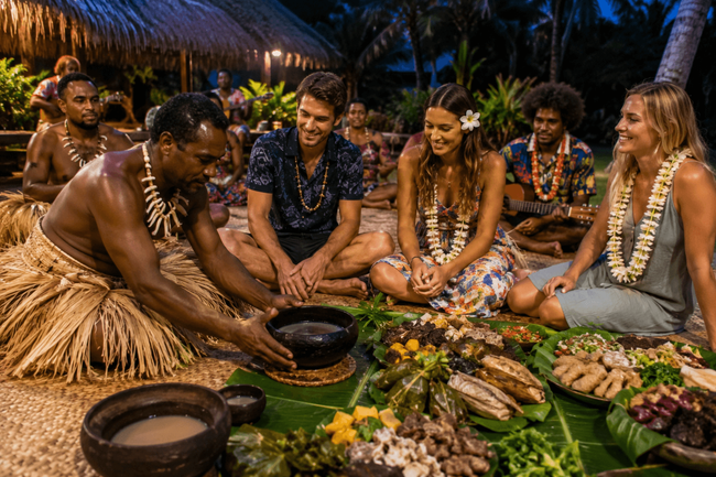 Attending a Traditional Lovo Feast and Kava Ceremony