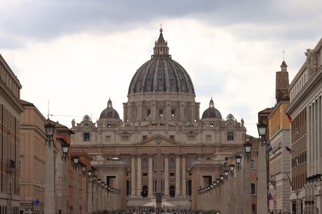 Climbing to the Dome of St. Peter's Basilica