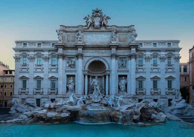 Throwing a Coin into the Trevi Fountain
