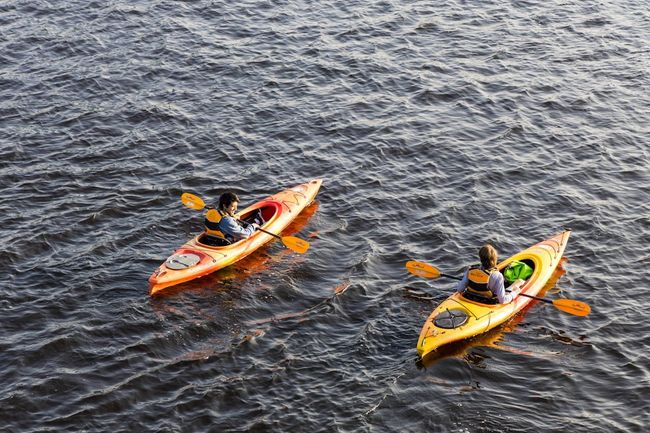 Kayaking on Lake Pichola