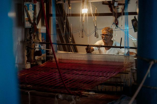 Baluchari Sari Weaver Visit