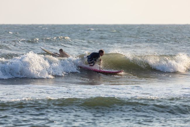 Surfing at Kudle Beach