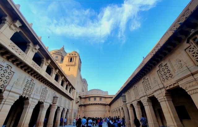 Intricate courtyards and carved windows
