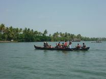 Canoeing in Vembanad Lake